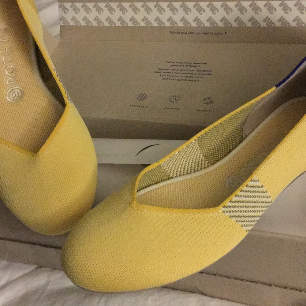 Rothy’s The Flat Sunshine NIB size 10